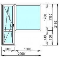  Окно металопластиковое Grunbau 70 mm