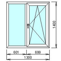  Окно металопластиковое Grunbau 70 mm